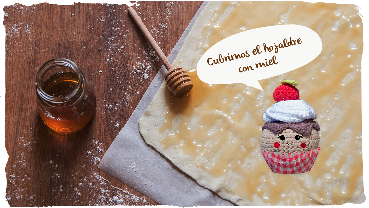 Receta de palmeritas con miel, paso 2