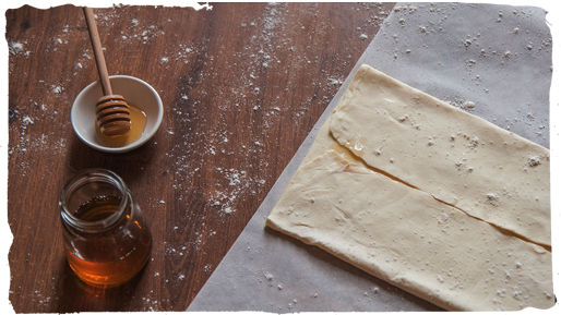 Receta de palmeritas con miel, paso 3