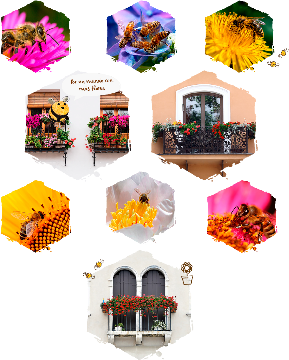 Día Mundial de las Abejas, flores