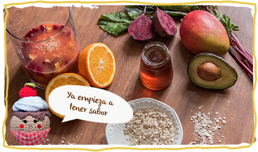 zumos con miel, paso 2
