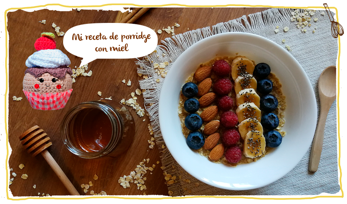Receta de porridge con miel y frutos rojos