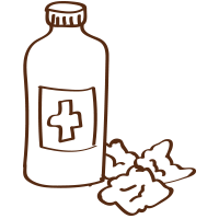 como reutilizar tus frascos de miel, alcohol y algodón