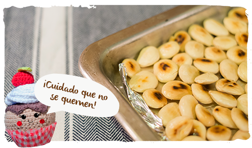turrón de miel y almendras, paso 1