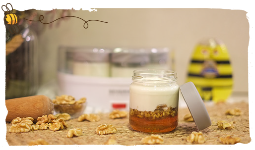 Yogur con miel y nueces, paso 2