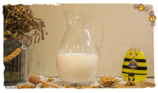 Yogur con miel y nueces, paso 1
