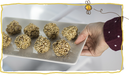 bolitas de frutos secos y semillas, paso 4