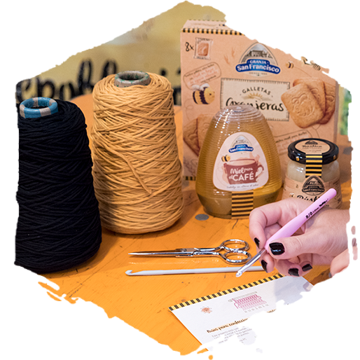 Los posavasos colmena de susimiu, materiales
