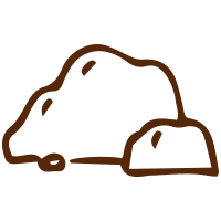 terrario suprareciclado, piedras