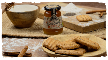 Galletas de jengibre, miel y canela