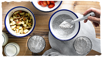 Pudding de chía, manzana y miel