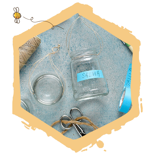 Maceta colgante para plantas aromáticas, materiales