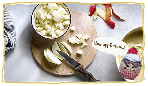Bizcocho de manzana con miel y almendras, paso 4