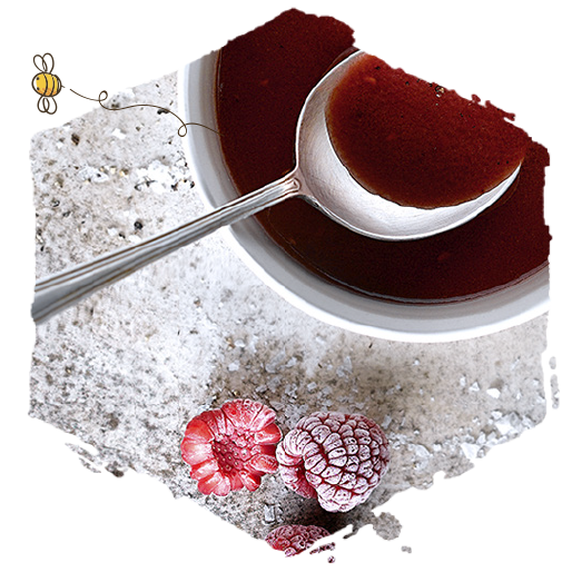 Vinagreta de miel y frambuesas, ingredienes