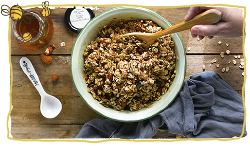 Granola con miel, paso 3