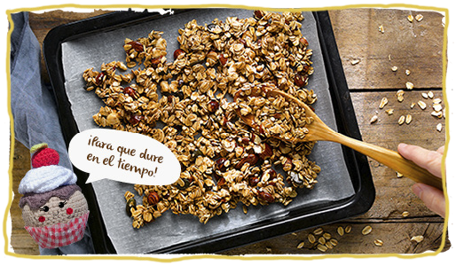 Granola con miel, paso 4