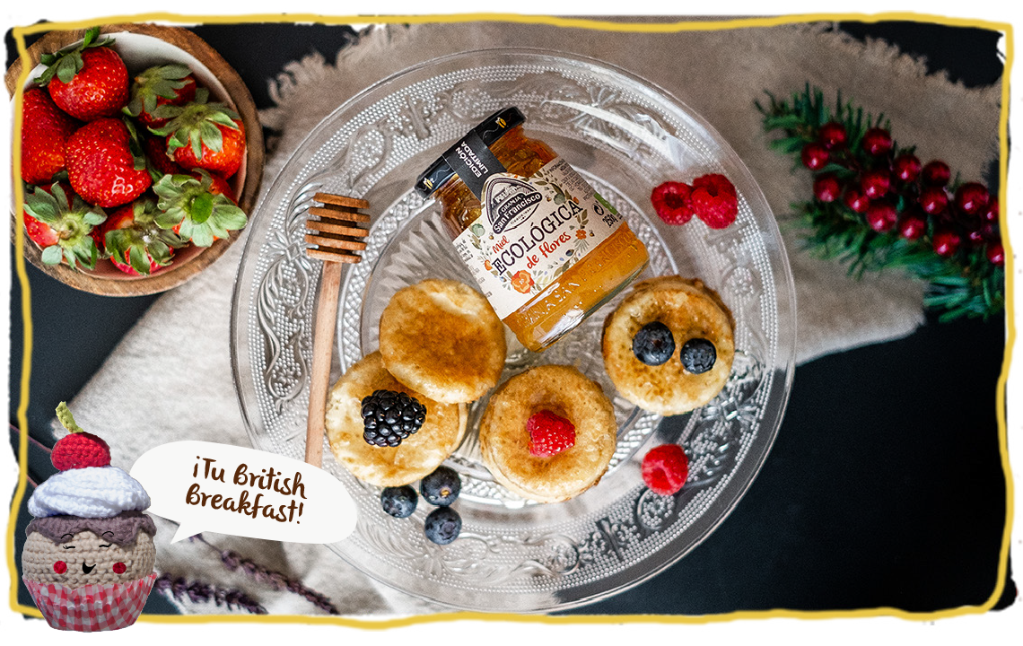 Receta Crumpets con miel, bodegón