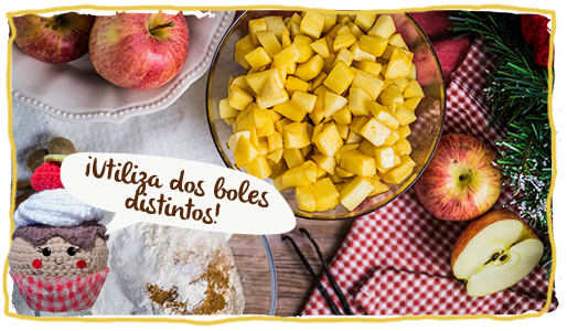 Pastel de manzana con almendras y miel recubierto de queso crema, paso 2