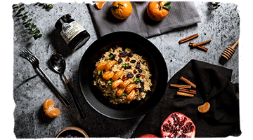 Cuscús de mandarina y miel