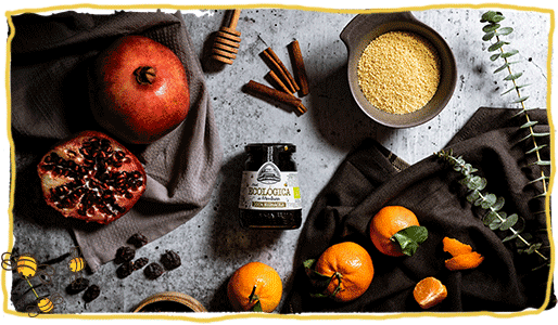 Cuscús de mandarina y miel, ingredienes
