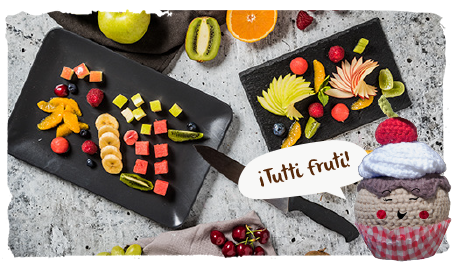 Ensalada de frutas con miel, nueces, paso 1