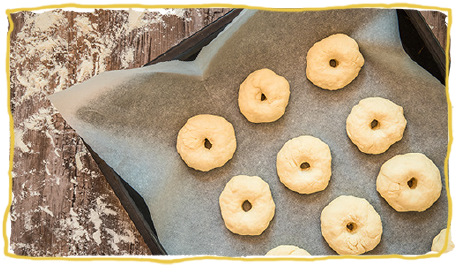 Bagels de miel, paso 1